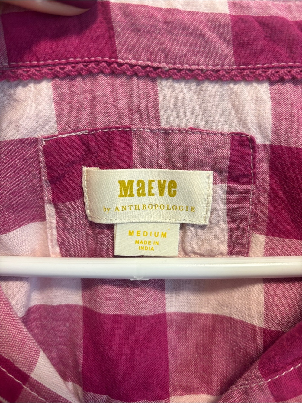 Pink gingham button up - Picture 5 of 8